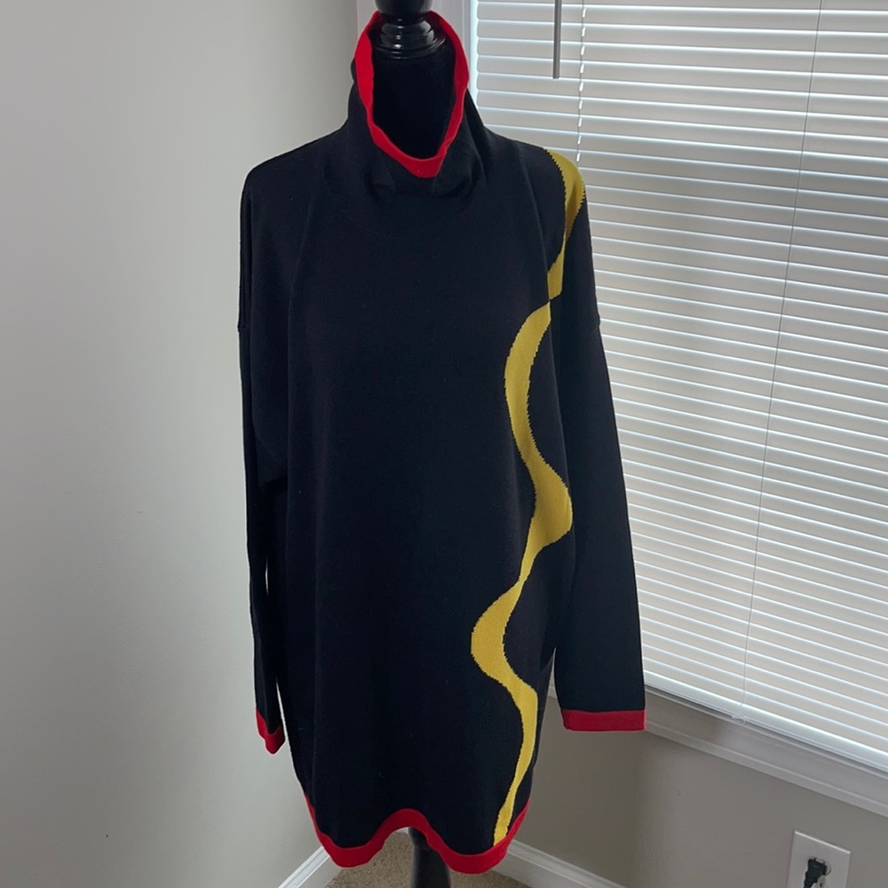 ESCADA by Margaretha Ley geometric sweater dress